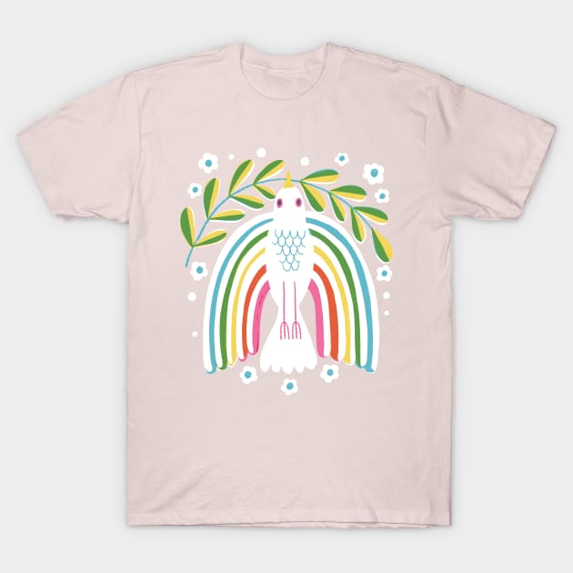 Rainbow Bird T-Shirt by Rebelform